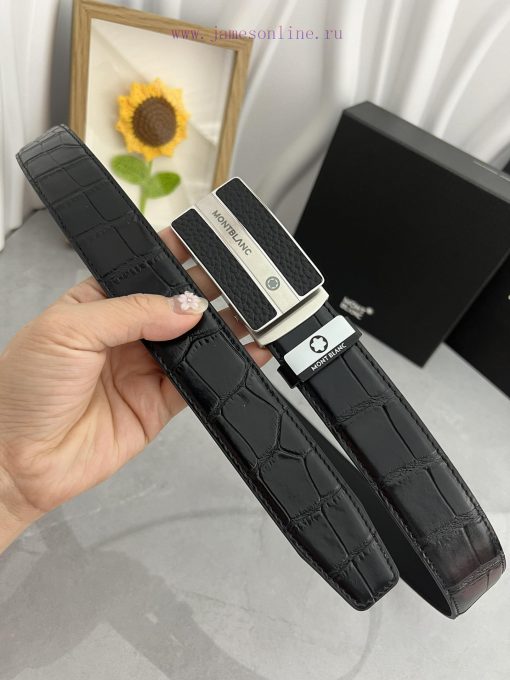 Montblanc Automatic BeltMaterial: Leather Belt with 100% Head Layer. The leather belt is gua y2aaimnf - Image 6