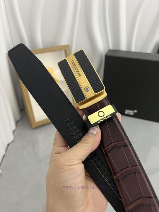 Montblanc Automatic BeltMaterial: Leather Belt with 100% Head Layer. The leather belt is gua y2aaimnf - Image 9