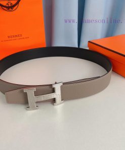 Hermes 38mm stainless steel belt paired with Togo leather, available on both sides d70c9irp