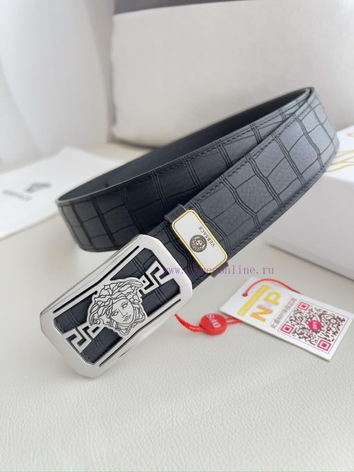 Versace. Versace Belt and BeltsHanging buckle, classic human head made of pure steel materia 9l04xn6x - Image 2
