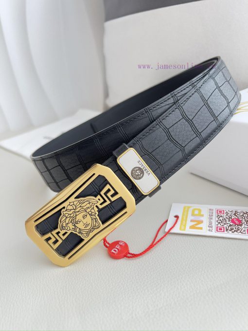 Versace. Versace Belt and BeltsHanging buckle, classic human head made of pure steel materia 9l04xn6x - Image 3