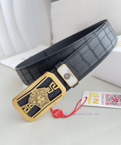 Versace. Versace Belt and BeltsHanging buckle, classic human head made of pure steel materia ovati7k6