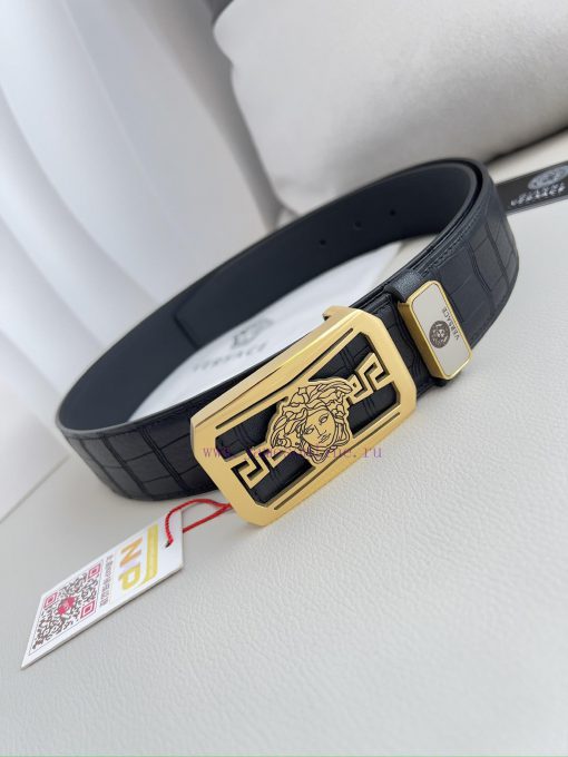 Versace. Versace Belt and BeltsHanging buckle, classic human head made of pure steel materia 9l04xn6x - Image 5