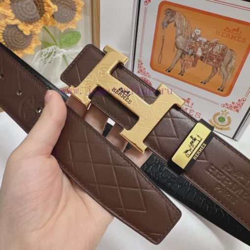 Hermes Hermès  Material: Leather Belt with 100% Head Layer. The leather belt is guaranteed t xm2jugcb - Image 8