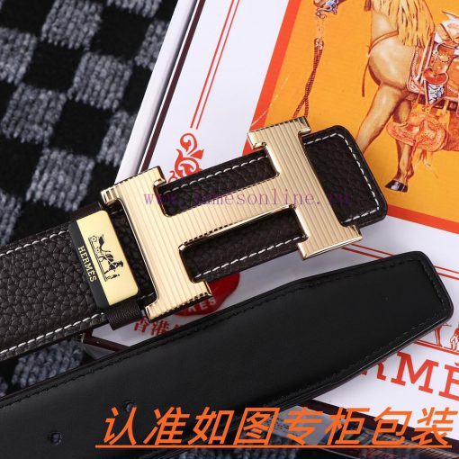 Men's belt HermesMen's leather belt is made of 100% head layer cowhide, ensuring that the 24 mm7ea4b9 - Image 6