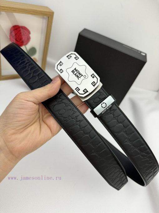 Montblanc Automatic BeltMaterial: Leather Belt with 100% Head Layer. The leather belt is gua wehcvq6x - Image 3