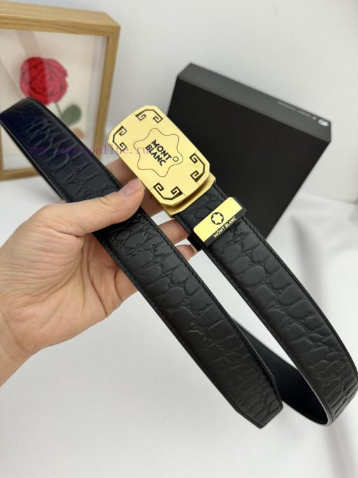 Montblanc Automatic BeltMaterial: Leather Belt with 100% Head Layer. The leather belt is gua qj8qbfit - Image 5