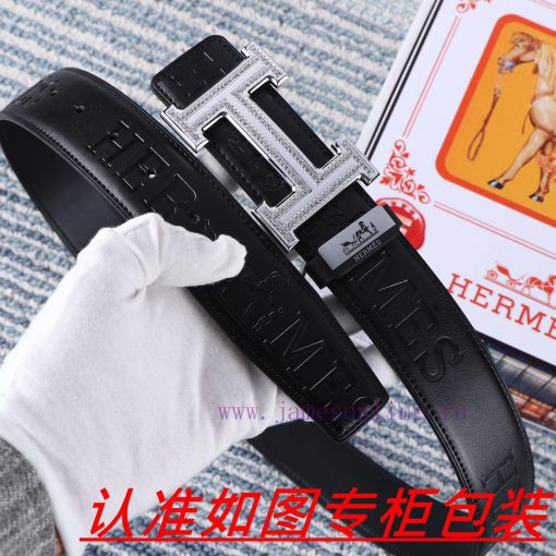Men's belt HermesMen's leather belt is made of 100% head layer cowhide, ensuring that the 24 txi1nayz - Image 8