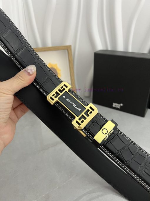 Montblanc Automatic BeltMaterial: Leather Belt with 100% Head Layer. The leather belt is gua kmfiooat - Image 5