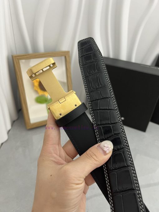 Montblanc Automatic BeltMaterial: Leather Belt with 100% Head Layer. The leather belt is gua kmfiooat - Image 7