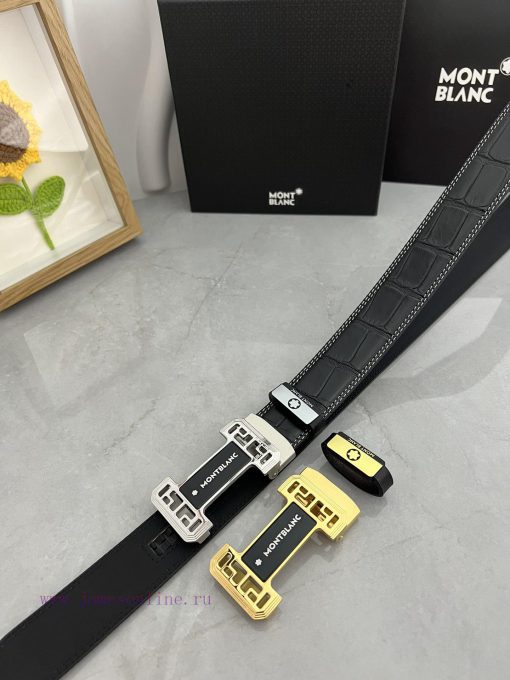 Montblanc Automatic BeltMaterial: Leather Belt with 100% Head Layer. The leather belt is gua kmfiooat - Image 8