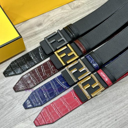 FENDL FendiThe full set of 40mm wide double-sided original calf leather with a single ruthen t7iqoc81 - Image 7