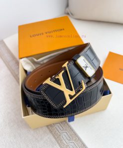 LV... Louis Vuitton Belt and BeltsBuckle, classic pure steel material buckle, top layer cowh mn8doxi3