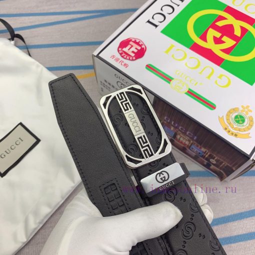 Gucci. Gucci automatic beltMaterial: Leather Belt with 100% Head Layer. The leather belt is jrlouhw6 - Image 8