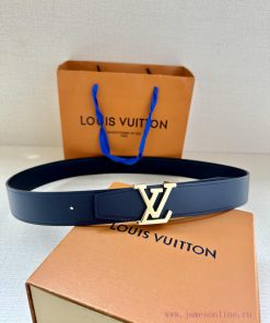 This 3.4-wide LV Heritage double-sided belt is made of grain and smooth leather, polished an 47ql1lm6
