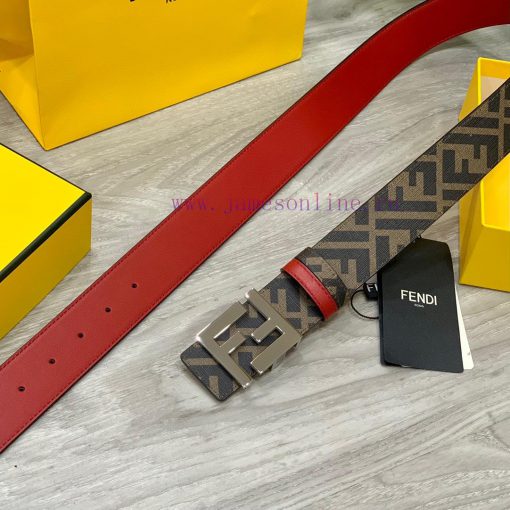 Comes with a complete gift boxFENDI style, width 4.0CM, double ring front and back waist bel 7jnv7thr - Image 3