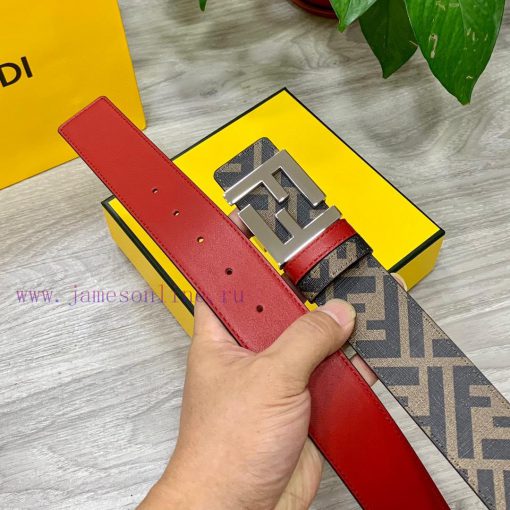 Comes with a complete gift boxFENDI style, width 4.0CM, double ring front and back waist bel 7jnv7thr - Image 9