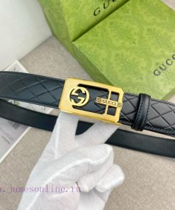 Gucci automatic leather belt series, original boutique stainless steel buckle, soft and comf 1cl93z8c