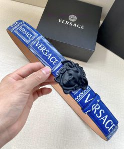Width 4.0cm Versace This Palazzo belt is made of cowhide fabric and adorned with Le Pop Clas 0miglqsu