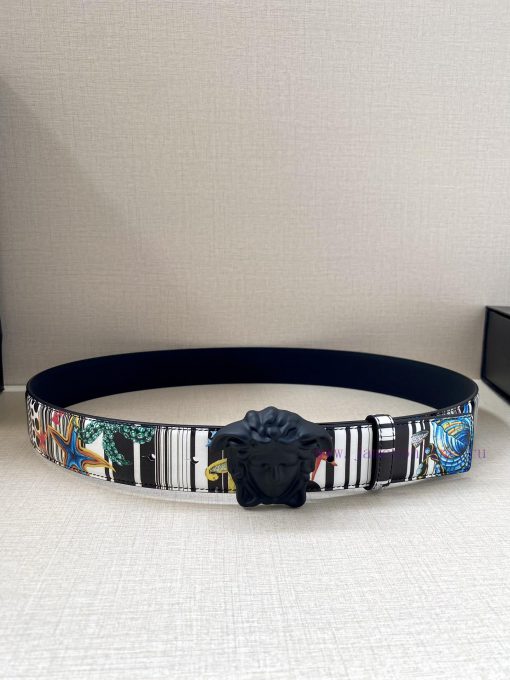 Width 4.0cm Versace This Palazzo belt is made of cowhide fabric and adorned with Le Pop Clas 0ajbuj4j - Image 5