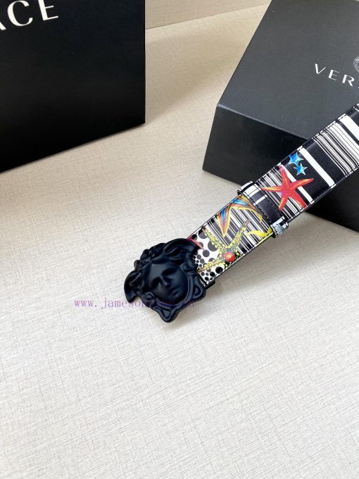 Width 4.0cm Versace This Palazzo belt is made of cowhide fabric and adorned with Le Pop Clas 0ajbuj4j - Image 7