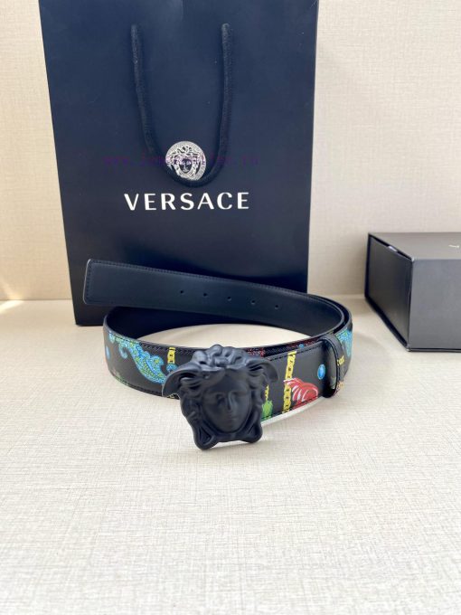 Width 4.0cm Versace This Palazzo belt is made of cowhide fabric and adorned with Le Pop Clas a9lfcqii - Image 7