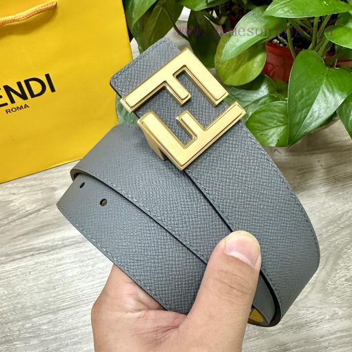 FENDL 40MM wide double-sided original calf leather with a single ruthenium palladium plated xsoba4fb