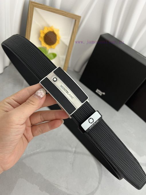 Montblanc Automatic BeltMaterial: Leather Belt with 100% Head Layer. The leather belt is gua wulm0gst - Image 4