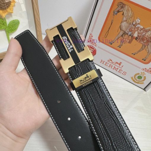 Hermes Hermès  Material: Leather Belt with 100% Head Layer. The leather belt is guaranteed t qcibtnr4 - Image 9
