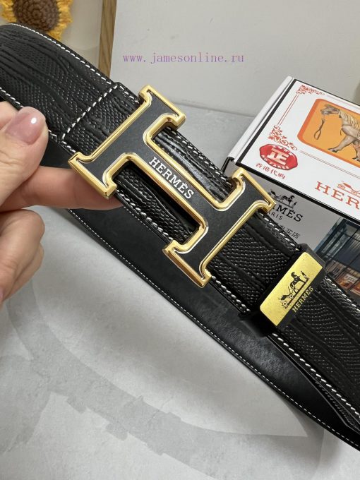 Hermes Hermès  Material: Leather Belt with 100% Head Layer. The leather belt is guaranteed t h41b4zu3 - Image 7
