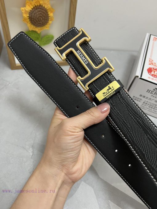 Hermes Hermès  Material: Leather Belt with 100% Head Layer. The leather belt is guaranteed t h41b4zu3 - Image 9