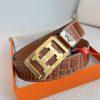 Hermes Hermes waist beltHanging buckle, classic pure steel material buckle head, double-side 3evq9ha2