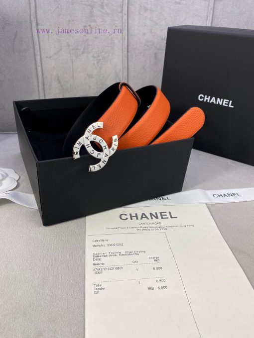 Width 3.0cm Chanel Lychee patterned cowhide with gold and silver steel buckle support lf51d15t - Image 3