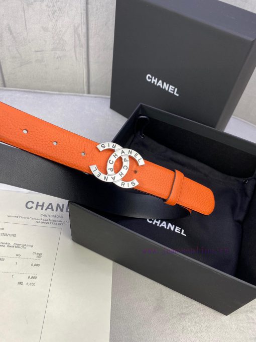 Width 3.0cm Chanel Lychee patterned cowhide with gold and silver steel buckle support lf51d15t - Image 4