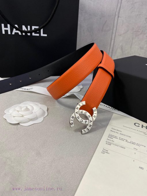 Width 3.0cm Chanel Lychee patterned cowhide with gold and silver steel buckle support lf51d15t - Image 5