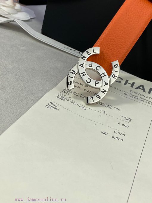 Width 3.0cm Chanel Lychee patterned cowhide with gold and silver steel buckle support lf51d15t - Image 6
