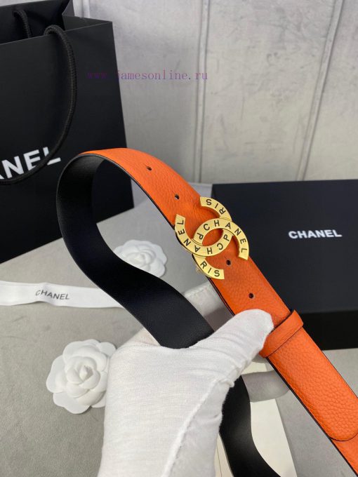 Width 3.0cm Chanel Lychee patterned cowhide with gold and silver steel buckle support lf51d15t - Image 9