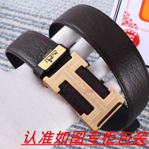 Hermes Belt ️ BeltThe material is made of 100% top layer cowhide, ensuring that 24k pure ste bq44upup - Image 6