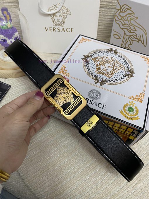 Versace. VersaceMaterial: Leather Belt with 100% Head Layer. The leather belt is guaranteed x2afa09s - Image 3