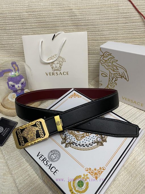 Versace. VersaceMaterial: Leather Belt with 100% Head Layer. The leather belt is guaranteed x2afa09s - Image 5