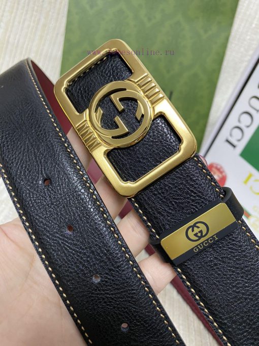 Gucci. Gucci  Material: Leather Belt with 100% Head Layer. The leather belt is guaranteed to glu5ktge - Image 4