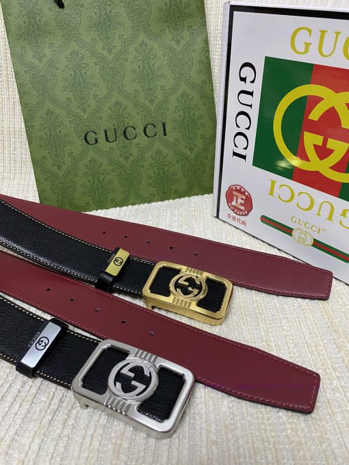 Gucci. Gucci  Material: Leather Belt with 100% Head Layer. The leather belt is guaranteed to glu5ktge - Image 10