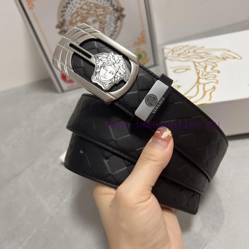 Versace. VersaceMaterial: Leather Belt with 100% Head Layer. The leather belt is guaranteed tfrt41cu - Image 2