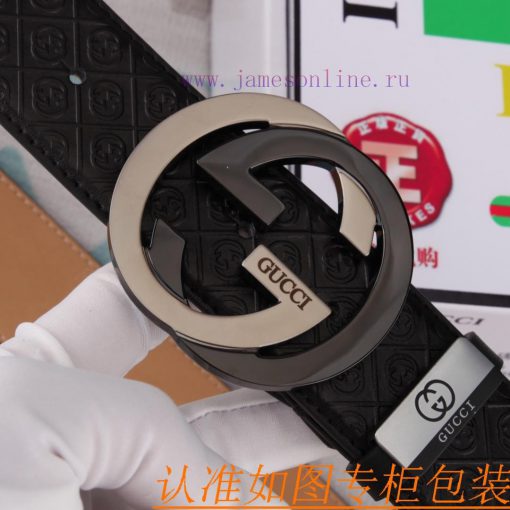 Belt and belt Gucci leather beltMen's belt material: 100% head layer cowhide belt, guarantee t6pbtpp1 - Image 4