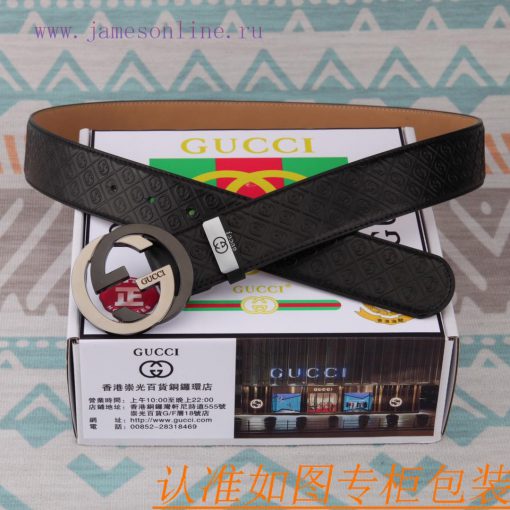 Belt and belt Gucci leather beltMen's belt material: 100% head layer cowhide belt, guarantee t6pbtpp1 - Image 5