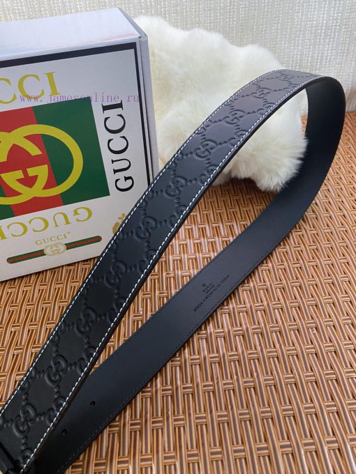 Gucci. Gucci  Material: Leather Belt with 100% Head Layer. The leather belt is guaranteed to qo7kq2by - Image 9