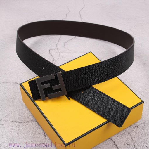 FENDI (Fendi) is a 4.0cm wide double-sided hair layer made of cowhide, paired with classic F 6hww3ofd - Image 2