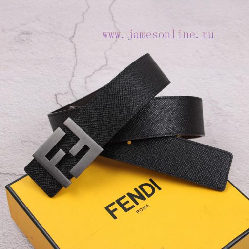 FENDI (Fendi) is a 4.0cm wide double-sided hair layer made of cowhide, paired with classic F 6hww3ofd - Image 4