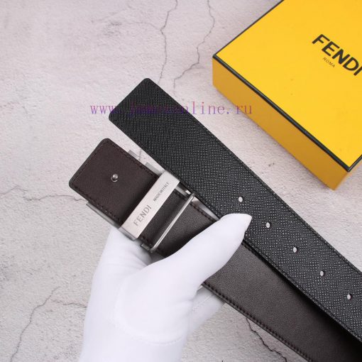 FENDI (Fendi) is a 4.0cm wide double-sided hair layer made of cowhide, paired with classic F 6hww3ofd - Image 7