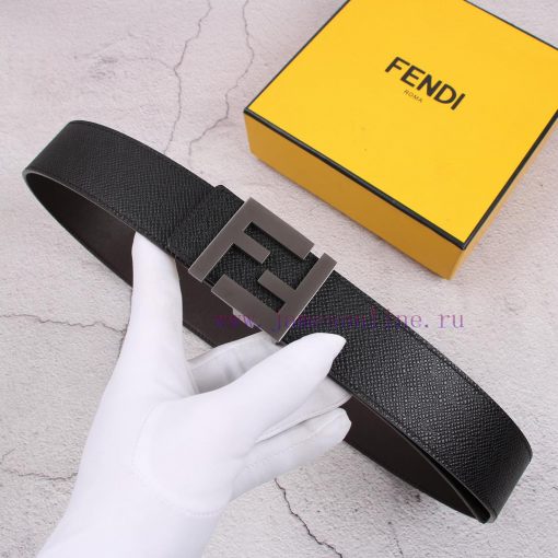 FENDI (Fendi) is a 4.0cm wide double-sided hair layer made of cowhide, paired with classic F 6hww3ofd - Image 9